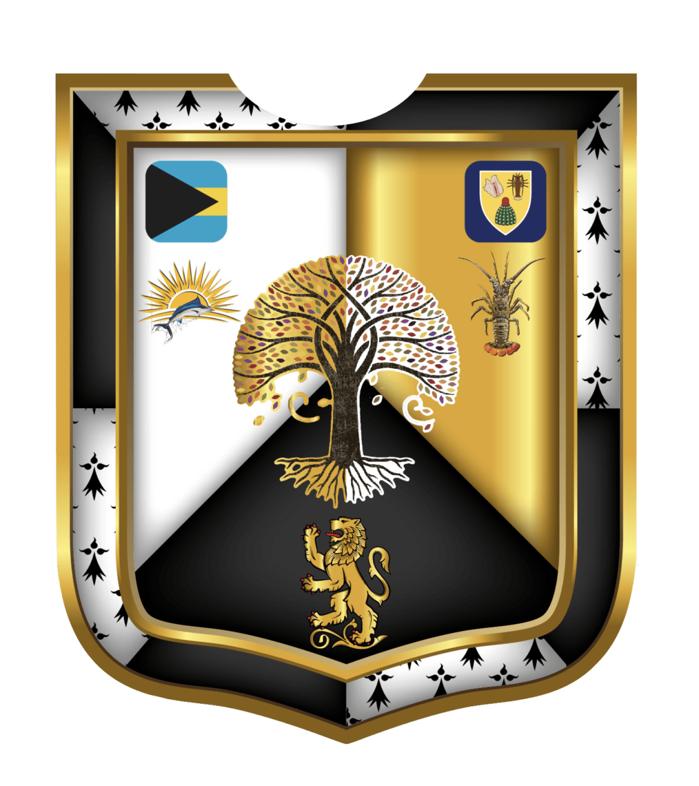 Shield from the modern Joseph Williams family emblem