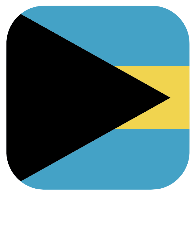 Flag of The Bahamas on a transparent background