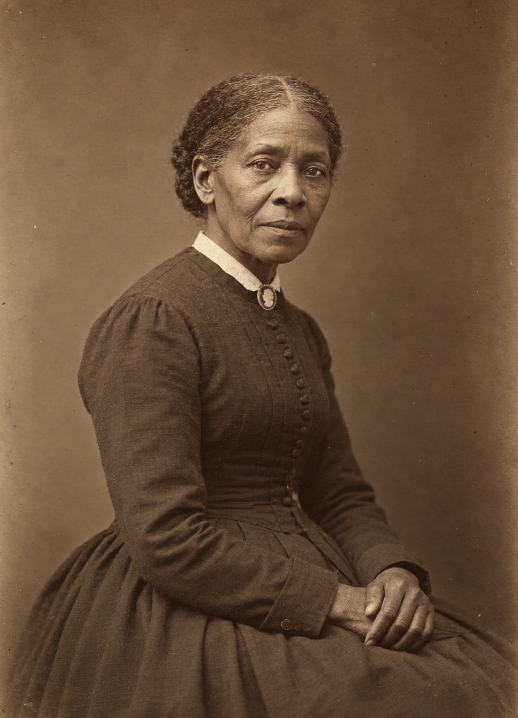 Historical representation created for Estelle Steele Rigby; not a verified photograph